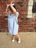 Ritzy Little Rabbit Collar Dress: Blue