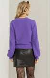 Snuggled Close Sweater: Purple