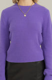 Snuggled Close Sweater: Purple