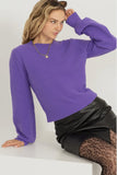 Snuggled Close Sweater: Purple