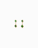 Clover Drop Earrings: Green