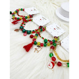 Christmas Theme Bracelet with Charm and Tessel: MIX COLOR