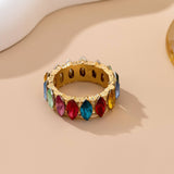 Prismatic Eternity Ring: Gold