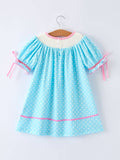 Speckled Spring Dress: Sky Blue