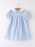 Ritzy Little Rabbit Collar Dress: Blue