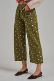 Falling for Dots Pants: Olive/ Cream