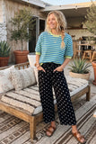 Perfectly Striped Top: Pink/ Royal