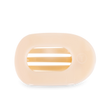 Almond Beige Round Hair Clip : Large