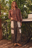 Wildside Patchwork Pants PLUS: Leopard Multi