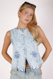 Dare To Denim Top: Lightwash