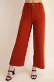 Colette Wide Leg Pants: Rust