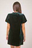 Vera Velvet Dress: Green