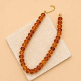 Brandy Lane Necklace: Gold/Amber