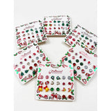 Christmas Theme Post Earring Set: Multi-Color