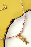 Lucky Catch Necklace: Pink