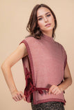 Cranberry Kiss Tie Top: Maroon