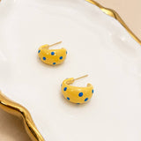 Dot Darling Earrings: Butter Yellow