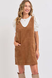 Casual Corduroy Dress: Camel