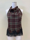 Plaid Romance Top: Brown multi