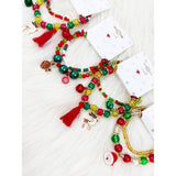 Christmas Theme Bracelet with Charm and Tessel: MIX COLOR