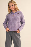 Chill in the Air Sweater: Purple