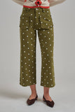 Falling for Dots Pants: Olive/ Cream