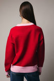 Merry Mistletoe Sweatshirt: Red/Pink