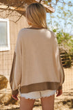 Color Blocked Beaut’ Sweatshirt: Oatmeal Multi