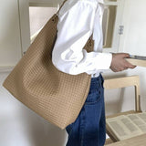 Twine and Tweed Shoulder Bag: Tan