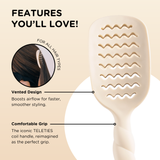 Vented Hair Brush: Tan
