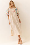 Staycation Midi Dress: Cream