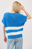 Varsity Sweater Top: Orange/White