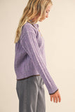 Chill in the Air Sweater: Purple