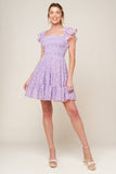 Hazey Daisies Dress: Lavender