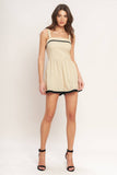 Natural Beauty Romper: Taupe