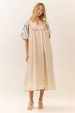 Staycation Midi Dress: Cream