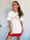 Land of the Free Watercolor Tee: Ivory