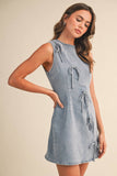 Twill & Thrill Dress: Light Denim