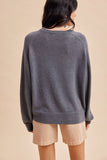 Waddle On Knitted Sweater: Heathered Gray