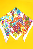Among the Wildflowers Scarf: White Multi