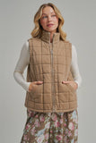 Fireside Quilted Vest: Caramel