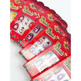Christmas Theme Fancy Press On  Nails Set: MIX COLOR