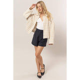 Briar Check Jacket: Cream