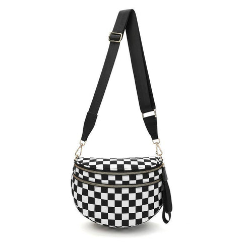 Check Me Out Crossbody Bag: Black