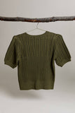 Braided Beauty Knit Top: Camel