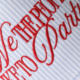 We The People Like To Party Seersucker Hat: Blue