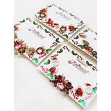 Cute Christmas Theme Sparkly Earrings: Multi-Color