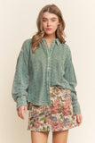 Boho in Bloom Top: Vintage Green