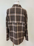 Flannel Embrace Top: Brown Mix