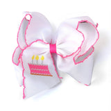 5" Birthday Cake Embroidered Bow: